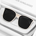 Miniatyrbillede 3 af 5: Oversized polariserede solbriller til kvinder og mænd TR90 spejlede over briller Cat Eye Driver Goggles balck