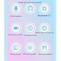Pikkukuva 4 / 7: Langattomat korvakuulokkeet Taitettavat kuulokkeet Bluetooth -kuuloke-violetti