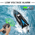 Miniatyrbilde 5 av 5: Børsteløs RC-båt, 30+ mph Rask Fjernstyrt Båt med Automatisk Retting & Lav Batteri Alarm Funksjon, 2.4GHz Racing Båt for Basseng & Sjøer