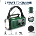 Pikkukuva 4 / 6: Hätäradio kammella, 10000mAh hätäradio, aurinkoradio AM/FM sääradio, USB Type-C lataus, taskulamppu ja LED-lukuvalo