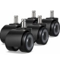 Miniatyrbilde 1 av 5: 5 pakke kontorstol Hjul hjul 11 ​​x 22 mm Dobbel hjuldesign vil ikke ripe gulvet Diameter: 50 mm