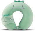 Söt resekudde för barn - Memoryskum med sovmask för flygplan bil - Stil 5 Green E