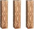 Rustika väggvaser i trä 3-pack - Boho torkad blomsterdekor brun Brown