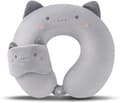Söt resekudde för barn - Memory Foam med sovmask för flygplan bil - Stil 4 Gray D