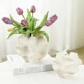 Nordiska Keramikvaser 2-pack - Boho Minimalist A+B Vit White A+B