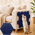 Katteklorebrett 5-pakning, Selvklebende Klorematte 26 × 30 cm, Beskyttelse for Sofa, Vegg og Gulv Dark blue