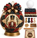 Miniatyrbild 1 av 8: Christmas Tree Ornament DIY Kit, Handmade Patchwork with Fabric, Creative Sewing Project and Christmas Decoration for Beginners Nutcracker