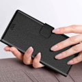 Miniatyrbillede 4 af 6: Etui til Motorola Edge 40 Neo Flip Wallet Video Support Sort Svart