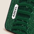 Miniatyrbild 3 av 5: Fodral till Samsung Galaxy Z Fold 5 - ABEEL - Hybrid läder ormmönster - Mörkgrön Grön