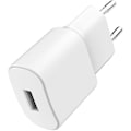 Pikkukuva 1 / 3: USB A 2.4A FastCharge Kotilaturi + USB A/USB C -kaapeli Valkoinen WOW