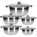 Pikkukuva 1 / 5: Marmitit - Cheffinger - 20/24/26/28/30 cm - Inox - Kiinteät Kahvat - Lasikannet Transparent