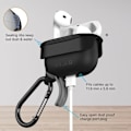 Pikkukuva 4 / 5: IPX6-vesitiivis kotelo Airpods 4 Catalyst Mustalla Karabiniinilla Svart