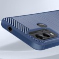 Pikkukuva 3 / 5: Kotelo Nokia C22:lle - AVIZAR - Pehmeä hiili ja harjattu vaikutus - Sininen - Puolijäykkä - Sileä Blå