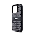 Miniatyrbillede 6 af 6: DKNY Læder Mono Stripe & Metal Logo - iPhone 15 Pro Cover (sort)