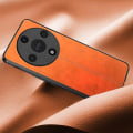 Miniatyrbillede 4 af 6: Etui til Honor Magic 6 Lite 5G Bi-materiale Læderlook Kohud Cover Orange Orange
