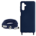 Miniatyrbillede 2 af 5: AVIZAR etui til Samsung Galaxy 04s og A13 5G - Halvstivt - Halsrem 80 cm - Blå Blå
