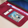 Pikkukuva 3 / 6: Flowers-kotelo Xiaomi Redmi Note 13:lle 4G Wallet Video Support Fuchsia Rosa