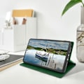 Miniatyrbild 3 av 5: AVIZAR Plånboksfodral för Google Pixel 7 - Grönt läder - Videostöd - Hårt skal Grön