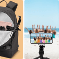 Miniatyrbillede 4 af 5: Mini stativ til Smartphone 2i1 Ultra Stabil Roterende Selfie Monopod LinQ Sort