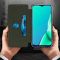 Miniatyrbild 3 av 4: Fodral - AVIZAR - Oppo A5 2020 / A9 2020 - Rött eko-läder - Videostöd - Kortfack Röd