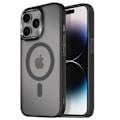 Miniatyrbild 1 av 6: Coque MagSafe för iPhone 14 Pro Max Matt Frostad Bakgrund Svart Kant Svart
