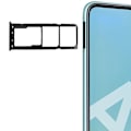 Pikkukuva 2 / 4: Korttilokero - Samsung - Galaxy A51 - 2x Nano SIM - Micro SD - Musta Svart