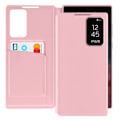 Pikkukuva 1 / 6: Nahkakotelo Galaxy S22 Ultra Näyttöikkuna Korttipidike Rose Rosa