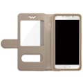 Miniatyrbild 3 av 4: Universal Folio Case Cover - AVIZAR - Guld - Kompatibel med 5,3 till 5,5 tums smartphones - Ekologiskt läder - Soft Shell Guld