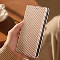 Pikkukuva 3 / 5: Kotelo iPhone 15 Plus -puhelimelle - AVIZAR - Hiilikuori - Vaaleanpunainen - Lompakko - Videotuki Rosa