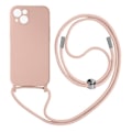 Miniatyrbillede 1 af 5: Apple iPhone 13 Cord Case Halvstift med halsstrop 80 cm pink Rosa