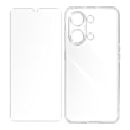 Pikkukuva 2 / 6: Kotelo OnePlus Nord 3 5G:lle - AVIZAR - Silikonigeeli ja 9H karkaistu lasi - Läpinäkyvä Transparent