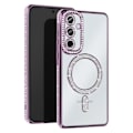 Pikkukuva 1 / 6: Suojakuori Samsung Galaxy A55 - AVIZAR - tekojalokivi Contour - violetti - MagSafe-yhteensopiva Lila