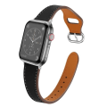 Miniatyrbillede 1 af 5: Armbånd til Apple Watch - AVIZAR - Syntetisk Læder Sort - 41mm/40mm/38mm - Justerbart - Behageligt Svart