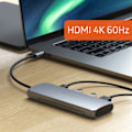 Miniatyrbild 4 av 6: USB C-hub till HDMI 4K, SSD-hårddisk, 2 USB, USB C Satechi rymdgrå