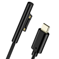 Miniatyrbild 1 av 4: USB Type-C Kabel - 4Smarts - Snabbladdning - 1m - Kompatibel med Microsoft Surface Pro/Book/Go/Laptop Svart