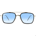 Miniatyrbillede 2 af 5: Solfri Aviator CV2127 Gradient Linser UV400 Sort / Guld Svart