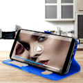 Miniatyrbillede 4 af 4: Housse - Samsung - Galaxy J6 Plus - Øko-læder - Blød - Dobbelt vindue Blå