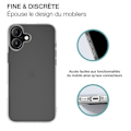 Miniatyrbild 2 av 5: Coque för iPhone 16 Plus - BIGBEN - Mjuk SiliSoft - Anti-gulning - Transparent - Optimal skydd Transparent