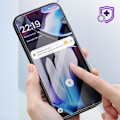 Miniatyrbillede 4 af 5: Hærdet glas - FORCE GLASS - Google Pixel 9 Pro XL - Modstandsdygtig 9H+ - 2.5D kant - Anti-eksplosionsbeskyttelse Transparent