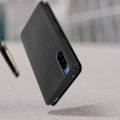 Miniatyrbillede 4 af 4: Hus til Sony Xperia 10 III - AVIZAR - Kortholder med håndledsrem - Sort Carbon-effekt Svart