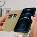 Miniatyrbild 3 av 4: Foliofodral - Noname - iPhone 12 Pro Max - Guld - Magnetisk - Videostöd Gyllene, gula