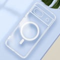 Miniatyrbild 3 av 5: MagSafe Fodral för Google Pixel 8a - AVIZAR - Hard Back Soft Contour - Transparent Transparent