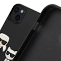 Miniatyrbillede 3 af 5: Cover til iPhone 14 Plus Bi-materiale forhøjede kanter Karl Lagerfeld Sort Svart