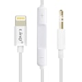 Miniatyrbild 1 av 4: iPhone iPad iPod-hjälpkabel till 3,5 mm-uttag med LinQ-fjärrkontroll Vit