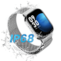 Miniatyrbillede 3 af 5: Elegant Smartwatch med Sundheds-/Aktivitetsmonitor IP67 Vandtæt Proove Sølv Grå