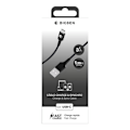 Pikkukuva 5 / 5: USB-A - USB-C - BigBen - 1.2m - FastCharge 15W - 3A - Nylon Kankainen Musta