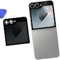 Pikkukuva 4 / 4: Takakotelo Samsung Galaxy Z Flip 6:lle, jossa on alkuperäinen Samsung-näyttö, hopea Grå