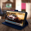 Miniatyrbillede 4 af 4: Etui til Samsung Galaxy A71 - AVIZAR - Fuld dæksel - Silikone gel - Magnetisk - Videostativ Midnattsblå