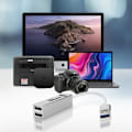 Pikkukuva 3 / 4: 5 in 1 USB-keskitin: 3 USB-porttia ja LinQ MicroSD SD-kortinlukija, hopea