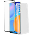 Miniatyrbillede 2 af 4: Huawei P smart 2021 blødt etui og 9H hårdhed hærdet glasfilm sort Svart